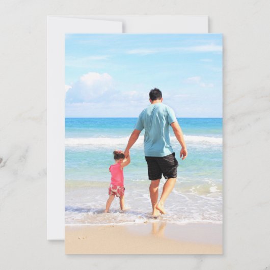 Happy Summer Holidays Card Benutzerdefiniertes Fot (Rückseite)