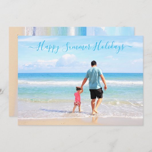 Happy Summer Holidays Card Benutzerdefiniertes Fot (Vorne/Hinten)