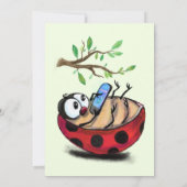 Happy Summer Holidays Card Ladybug mit Telefon (Rückseite)