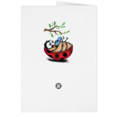 Happy Summer Holidays Card Ladybug mit Telefon (Hinten)