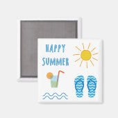Happy Summer Magnet (Vorderseite/Rückseite)