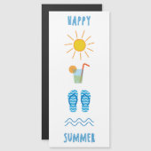 Happy Summer Magnetic Card Magnetkarte (Vorne/Hinten)