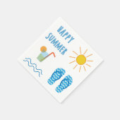 Happy Summer Paper Napkin Serviette (Ecke)