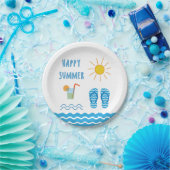 Happy Summer Paper Plate Pappteller (Party)