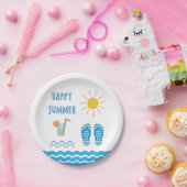 Happy Summer Paper Plate Pappteller (Party)