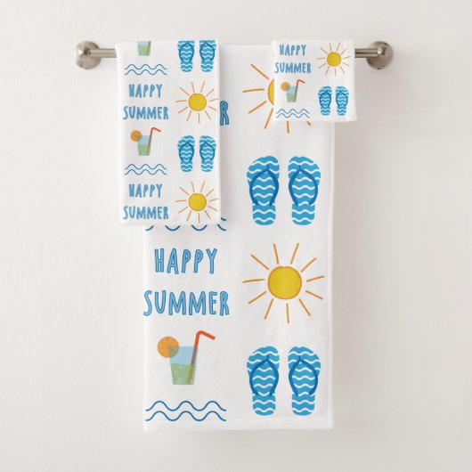 Happy Summer Pattern Badetuch Set (Insitu)