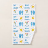 Happy Summer Pattern Badetuch Set (Handtuch)