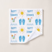 Happy Summer Pattern Badetuch Set (Waschlappen)
