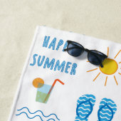 Happy Summer Pattern Beach Handtuch (Beispiel)
