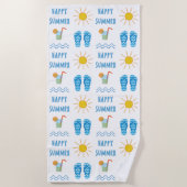 Happy Summer Pattern Beach Handtuch (Vorderseite)