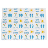 Happy Summer Pattern Große Geschenktasche Geschenktüte (Vorderseite)