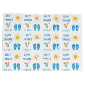 Happy Summer Pattern Große Geschenktasche Große Geschenktüte (Rückseite)