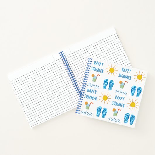 Happy Summer Pattern Notebook Notizblock (Innenseite)