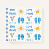 Happy Summer Pattern Notebook Notizblock (Vorderseite)