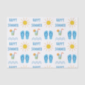 Happy Summer Pattern Tissue Seidenpapier (Vorderseite)