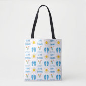 Happy Summer Pattern Tote Bag Tasche (Vorderseite)