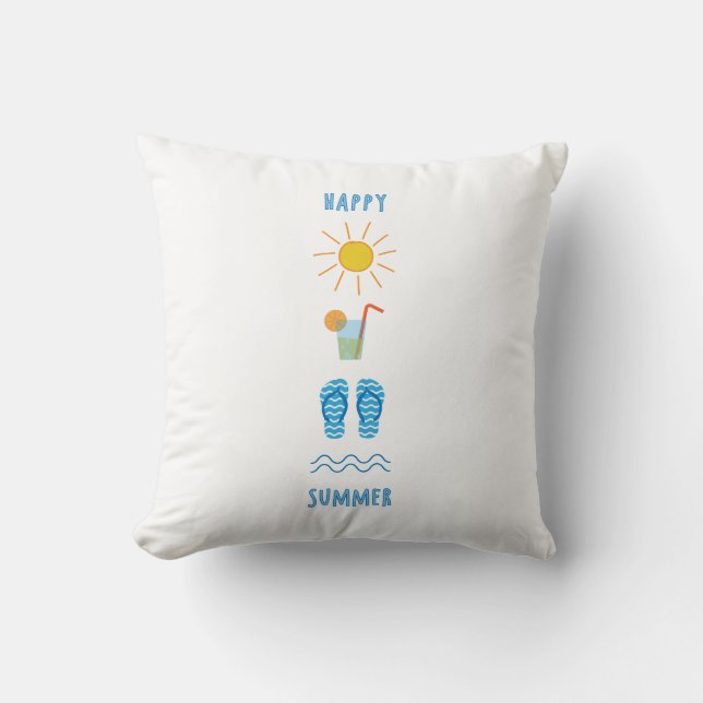 Happy Summer Pillow Kissen (Vorderseite)
