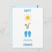 Happy Summer Postcard Postkarte (Vorne/Hinten)