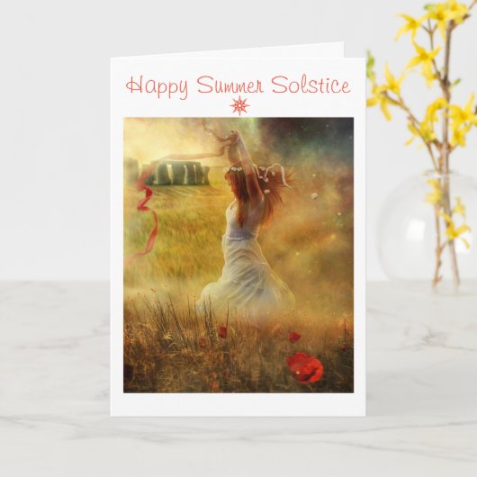 Happy Summer Solstice Karte (Gelbe Blume)