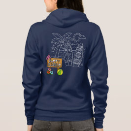 Happy Summer Surfing My Heart Beats Hoodie