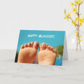 Happy Summer Toes Karte (Gelbe Blume)