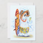 Happy Summer Vacacation Card Snowman Surfer (Rückseite)