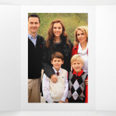 Happy Summer Watermelon Balloons Family Foto Dreifach Gefaltete Karte (Innenseite Mitte)