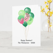 Happy Summer Watermelon Balloons Gruß Karte (Gelbe Blume)