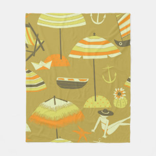 Happy Summertime Seamless Pattern Fleecedecke
