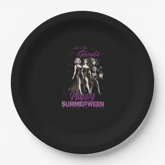 Happy Summerween Ghoul Girl Squad Pappteller (Vorderseite)
