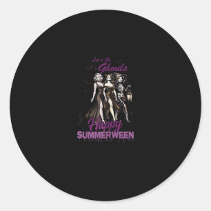 Happy Summerween Ghoul Girl Squad Runder Aufkleber