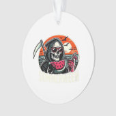 Happy Summerween Grim Sensenmann Watermelon Summer Ornament (Vorderseite)