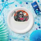 Happy Summerween Grim Sensenmann Watermelon Summer Pappteller (Party)