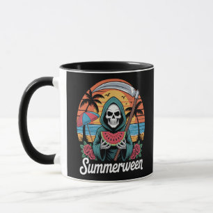 Happy Summerween Grim Sensenmann Watermelon Summer Tasse