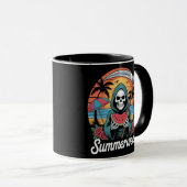 Happy Summerween Grim Sensenmann Watermelon Summer Tasse (VorderseiteRechts)