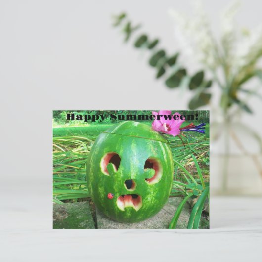 Happy Summerween! Postkarte (Stehend Vorderseite)