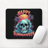 Happy Summerween Skeleton Summer Watermelon Jack-o Mousepad (Mit Mouse)