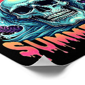 Happy Summerween Skeleton Summer Watermelon Jack-o Poster (Ecke)