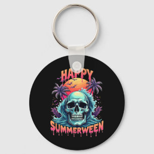 Happy Summerween Skeleton Summer Watermelon Jack-o Schlüsselanhänger