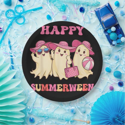 Happy Summerween Sommer Halloween Kostüme Ghost L Pappteller (Party)