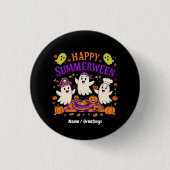 Happy Summerween Spooky Summer Ghost Button (Vorderseite)