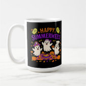 Happy Summerween Spooky Summer Ghost Kaffeetasse (Links)