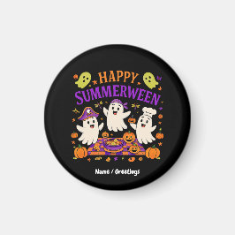 Happy Summerween Spooky Summer Ghost Magnet
