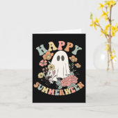Happy Summerween Summer Floral Ghost Karte (Gelbe Blume)