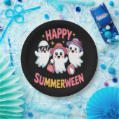Happy Summerween Summer Halloween Funny Pappteller (Party)