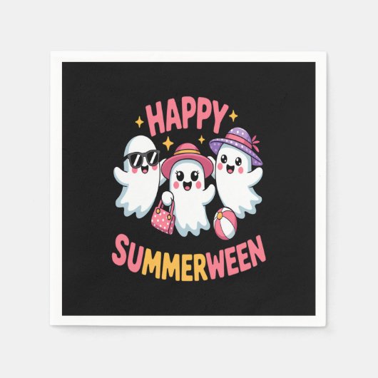 Happy Summerween Summer Halloween Funny Serviette (Vorderseite)