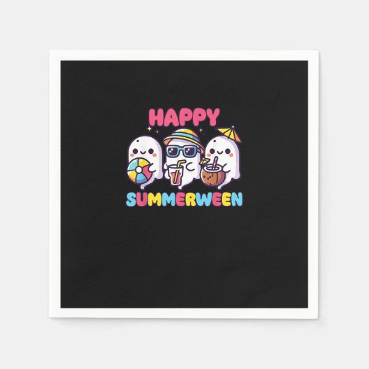 Happy Summerween Summer Halloween Funny Serviette (Vorderseite)