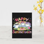 Happy Summerween Summer Halloween Ghost Karte (Gelbe Blume)