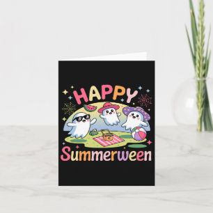 Happy Summerween Summer Halloween Ghost Karte