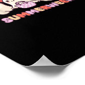Happy Summerween Summer Halloween Ghost Poster (Ecke)